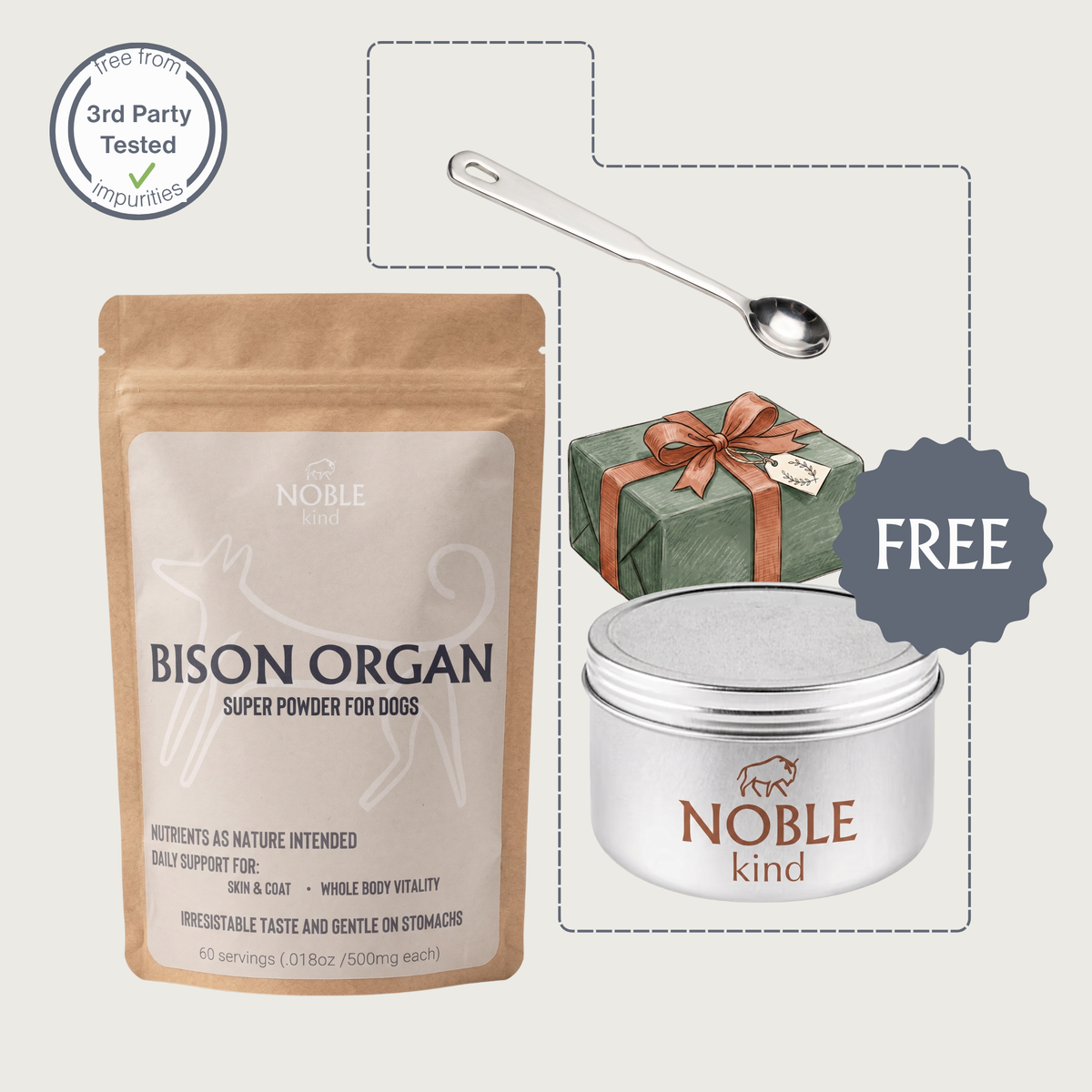 Bison Organ Powder for Dogs - Free Gift